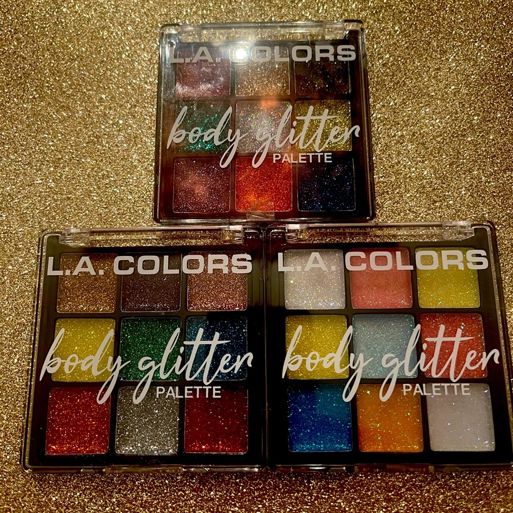 L.A. Colors Face and Body Glitter 3 Piece Set Brand New
